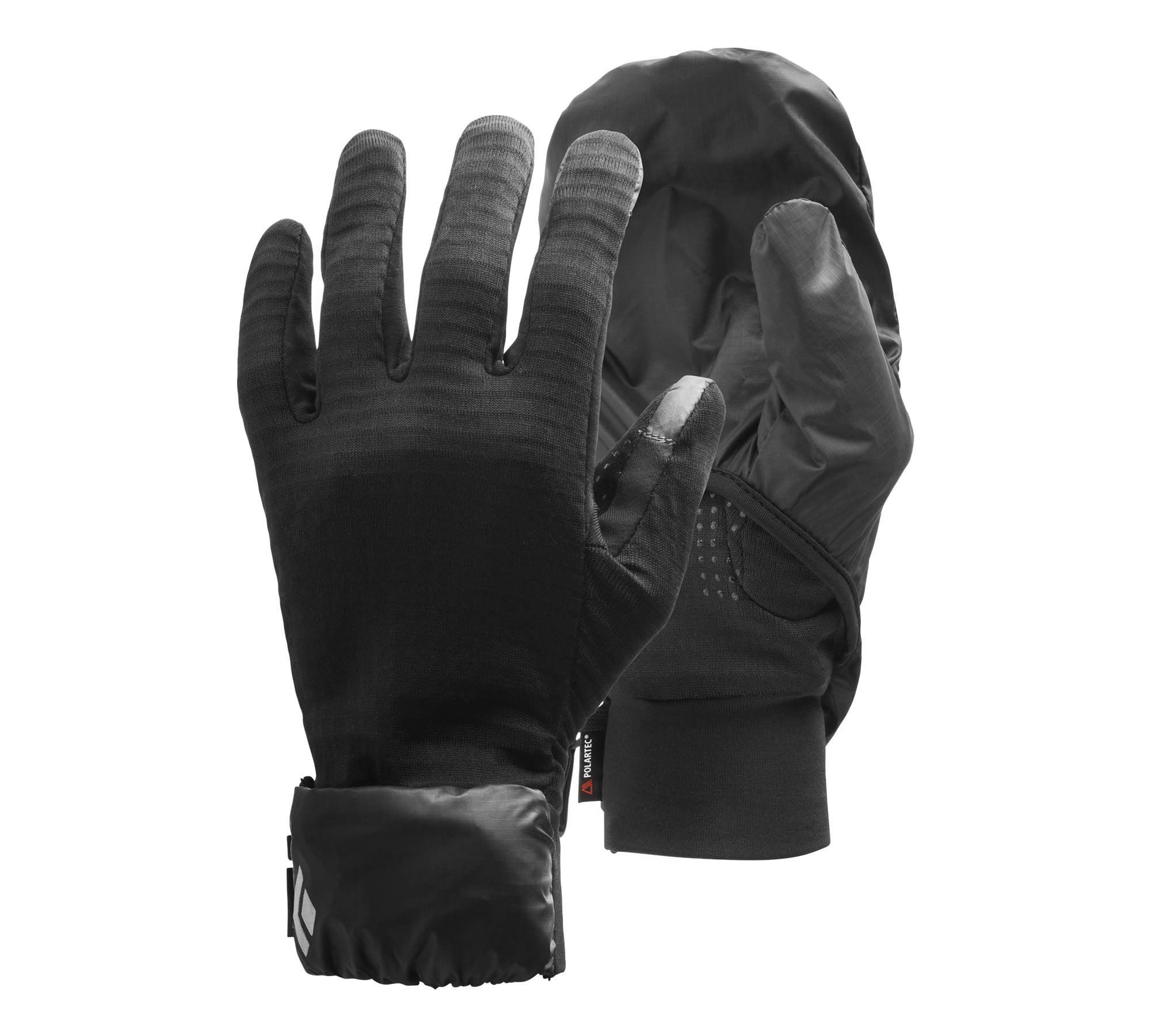 Diamond Wind Black Black Hood Diamond Gridtech Gloves Fleecehandschuhe