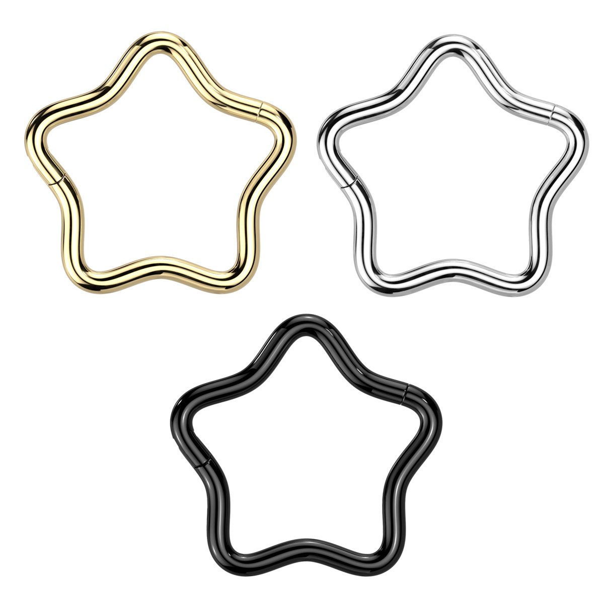 Taffstyle Nasenpiercing Septum Piercing Stern Segmentring Titan Scharnier S günstig online kaufen