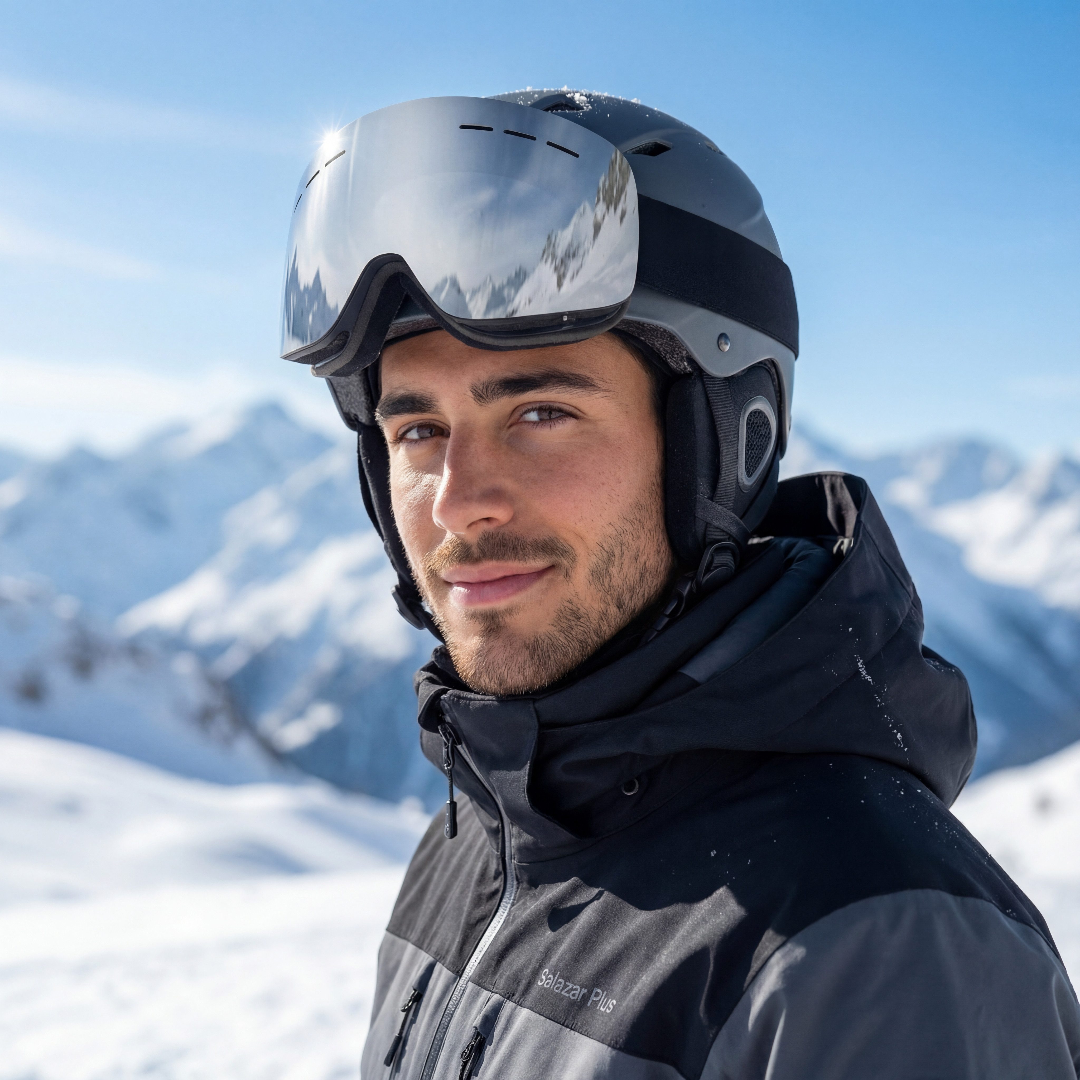 salazar.plus Skibrille Ski Snowboard Brille für Herren & Damen verspiegelt, UV400‑Schutz, beschlagfrei, verstellbare Größe