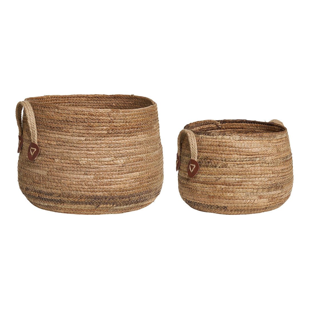 House Nordic Allzweckkorb Aosta Körbe Set von 2 Natur.