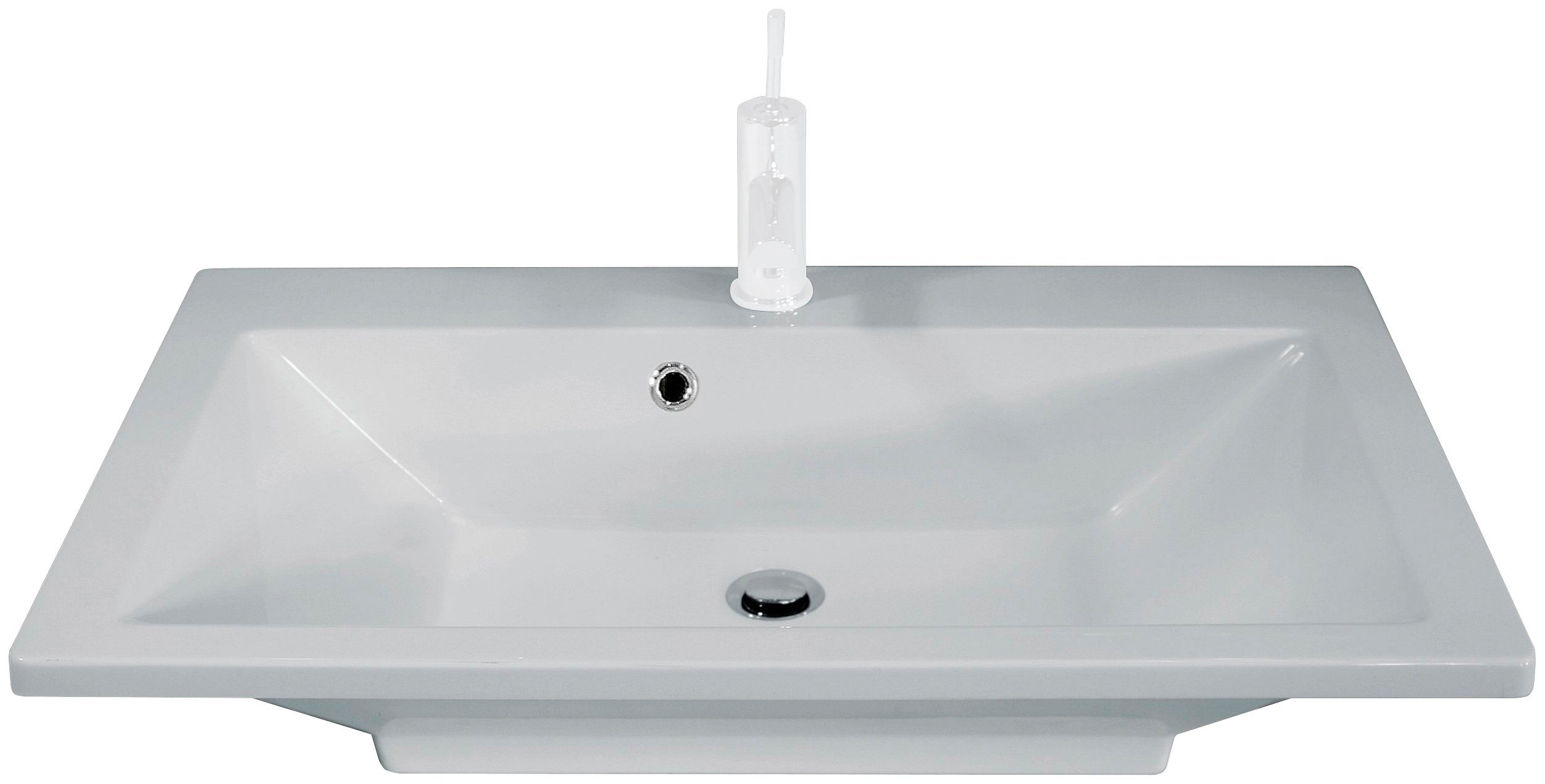 FACKELMANN Einbauwaschbecken Domino, Gussmarmor, Breite 80 cm