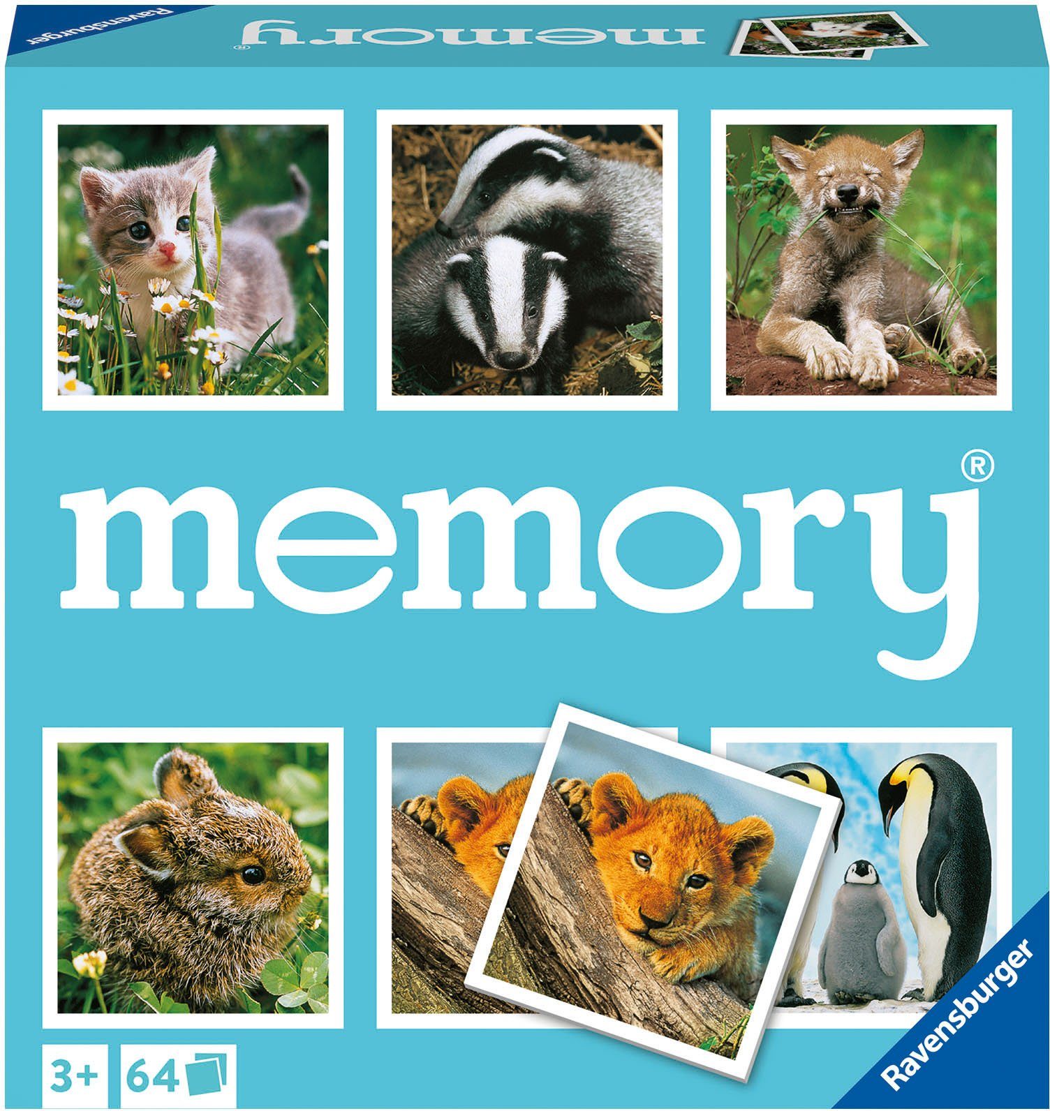 Ravensburger Spiel memory® Tierkinder, Kinderspiel, Made in Europe