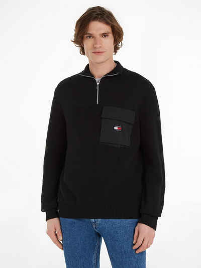 Tommy Jeans Troyer TJM REG MIX FABRIC TECH SWEATER