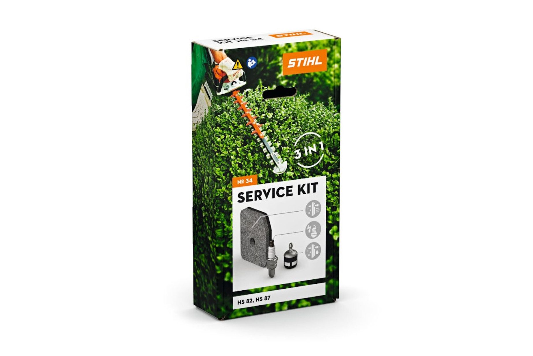 STIHL Benzin-Heckenschere STIHL Service Kit 34, (Packung, Umfangreiches Zubehör vorhanden), Original STIHL Service Kit für 4-MIX Geräte zur einfachen Wartung