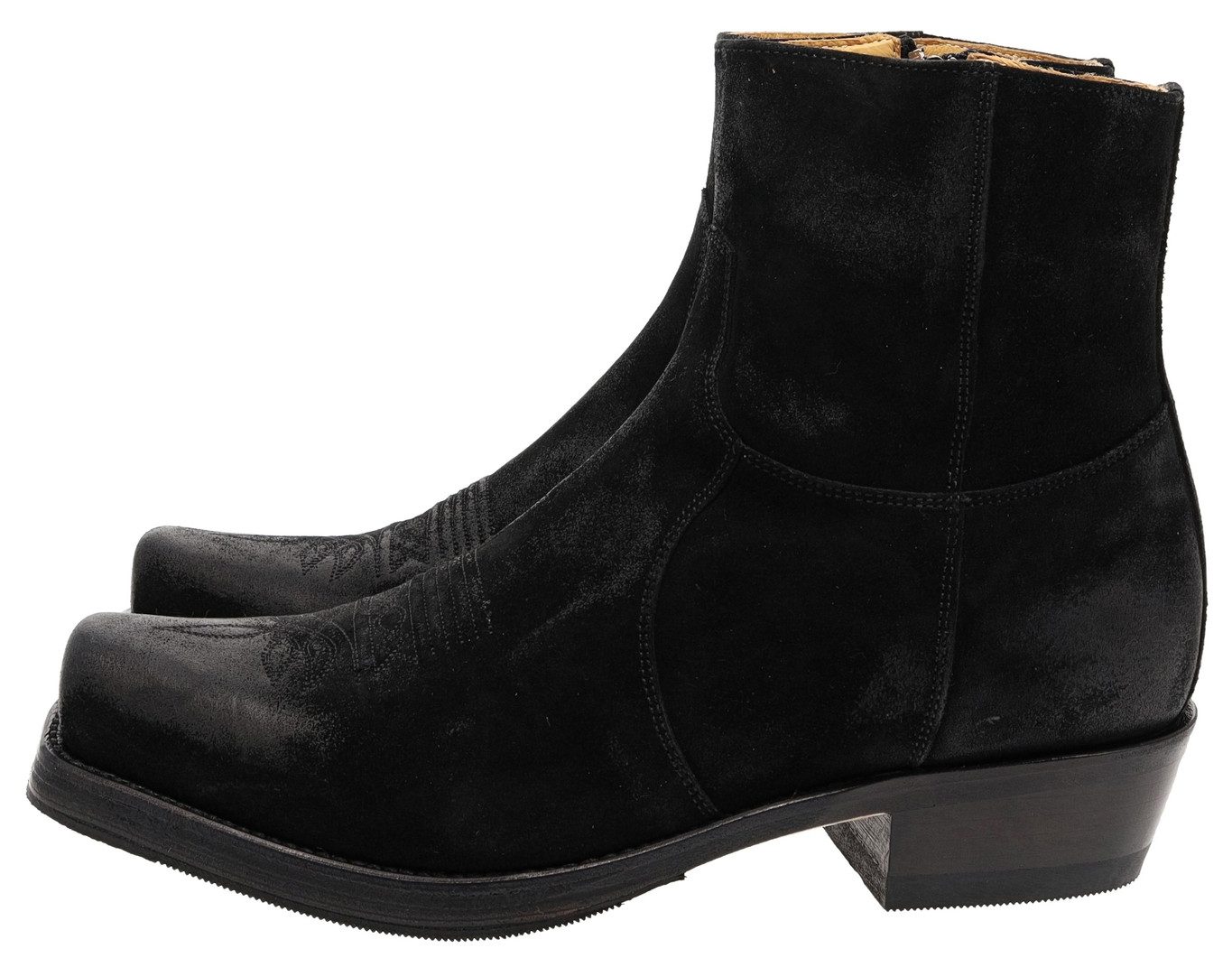 Sendra Boots 7826 Schwarz Westernstiefelette Goodyear Welt