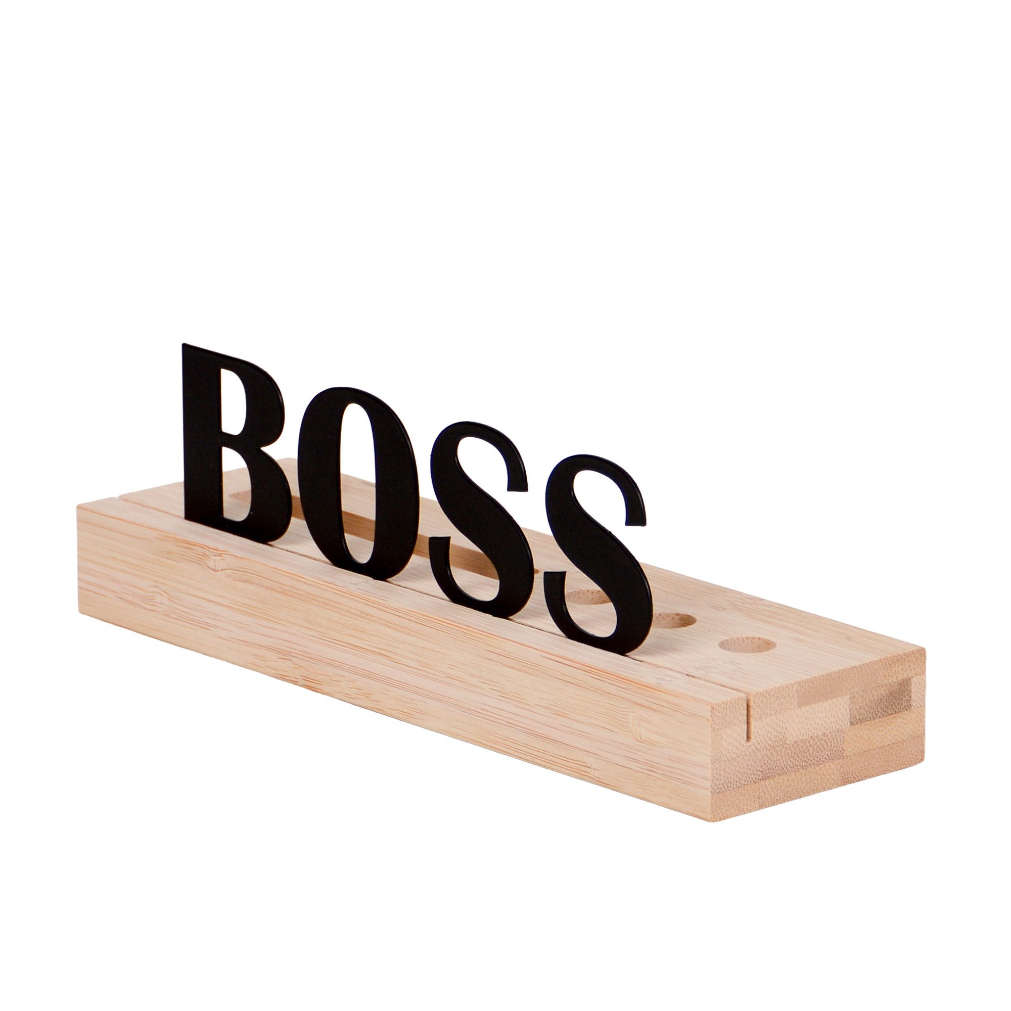 UNUS HOME Dekofigur Schreibtisch Organizer BOSS Kartenhalter (21 cm hoch), Wohnen, Homeoffice, Kartenhalter, Chef