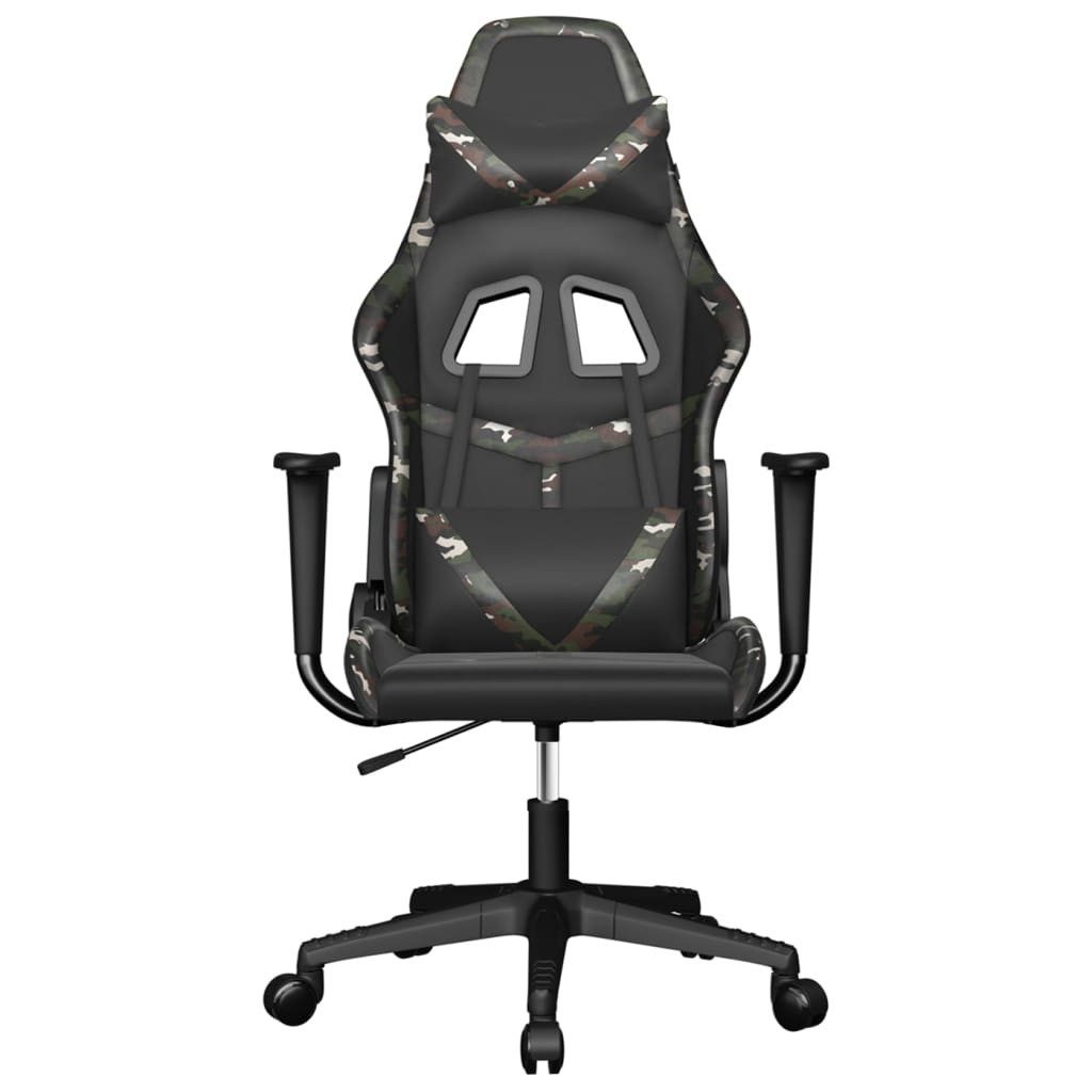 vidaXL Gaming-Stuhl Gaming-Stuhl Schwarz und Tarnfarben Kunstleder (1 St)