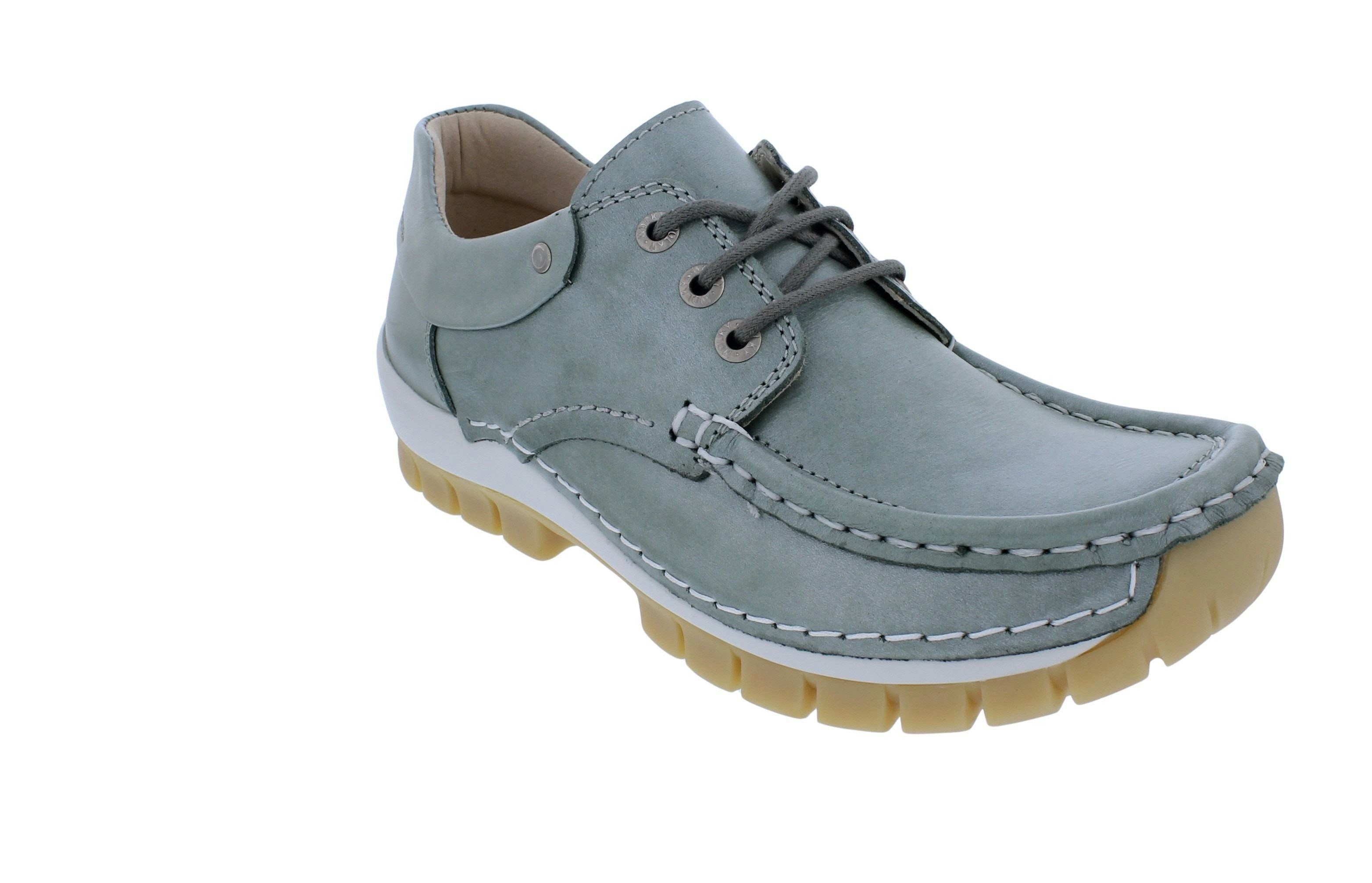 WOLKY Wolky Halbschuh Fly 0470161-701, schimmerndes Glattleder, Grün, Fußbe günstig online kaufen