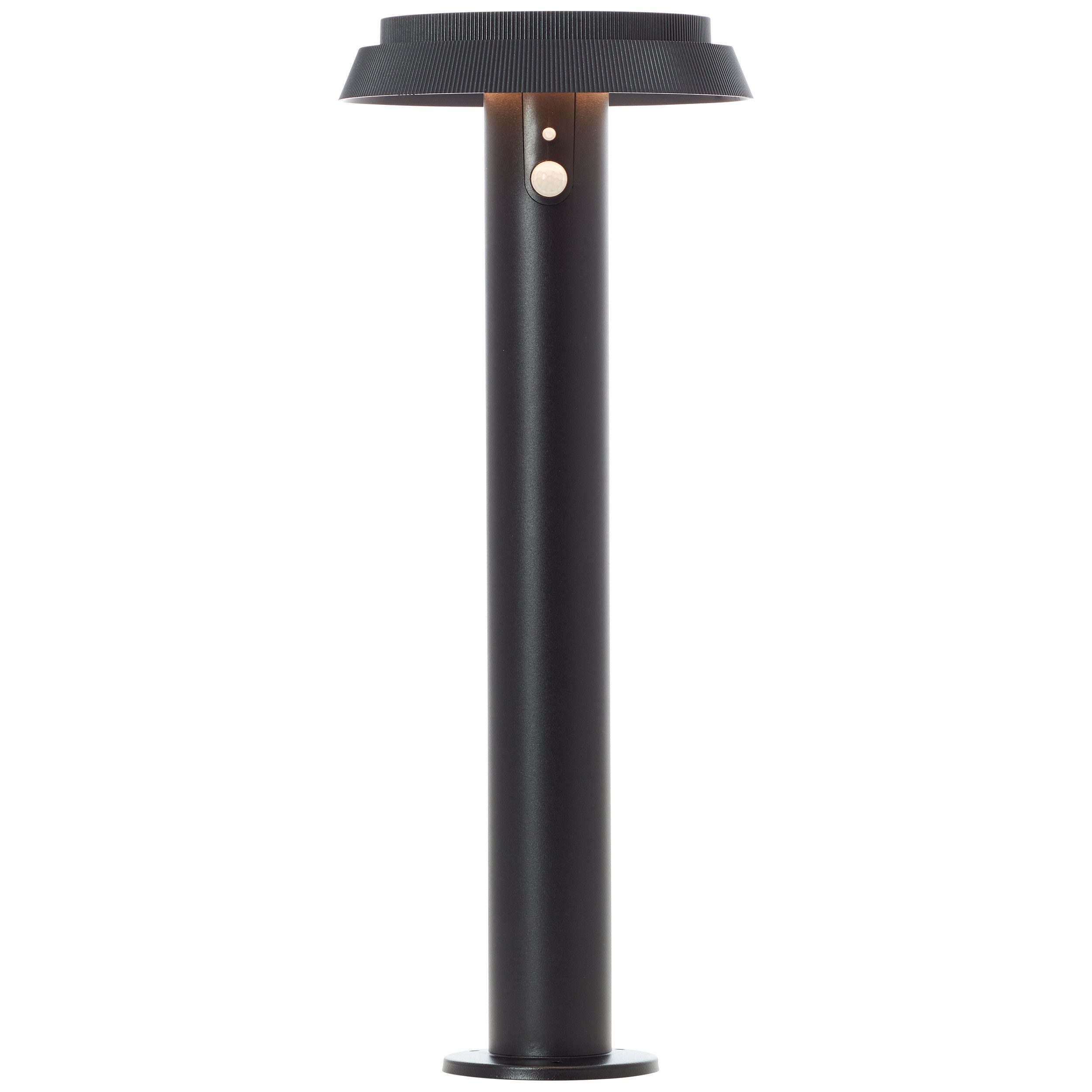Brilliant LED Sockelleuchte Alvero, Bewegungsmelder, LED fest integriert, Warmweiß, LED-Außenleuchte, Solar, Bewegungsmelder, 50 cm, 500 lm, 3000 K