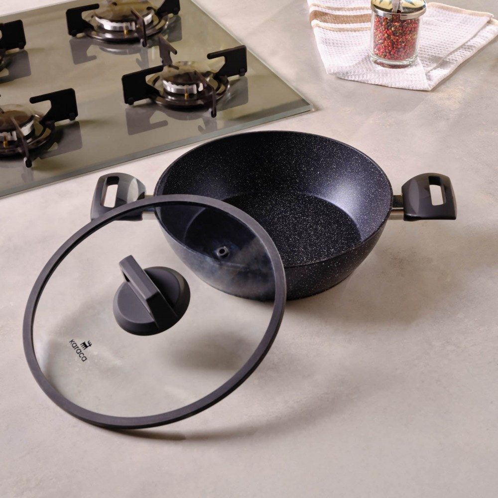 Karaca Kochtopf Karaca Aqua Granit Flaches Kochgeschirr Kochtopf 26 cm