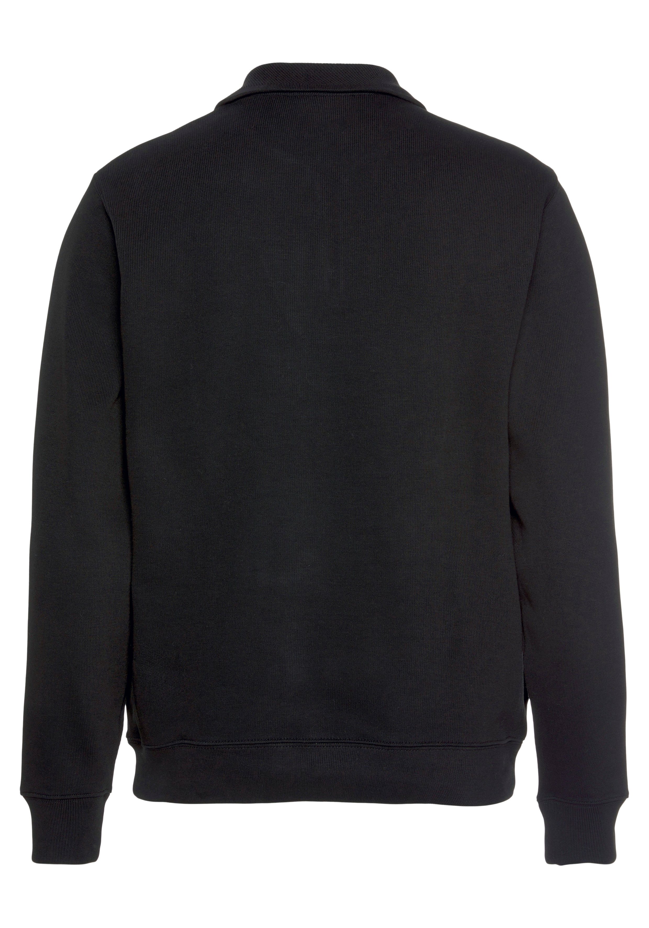 Sweattroyer black mit Lacoste Stehkragen Sweatshirt