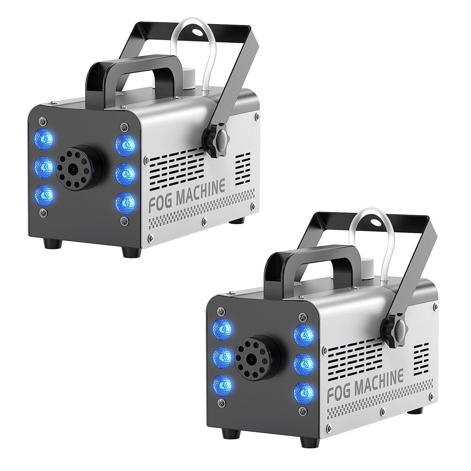 ZonQoonz Discolicht 400W Mini-Bühnennebelmaschine mit 6× RGB-LED und Funkfernbedienung