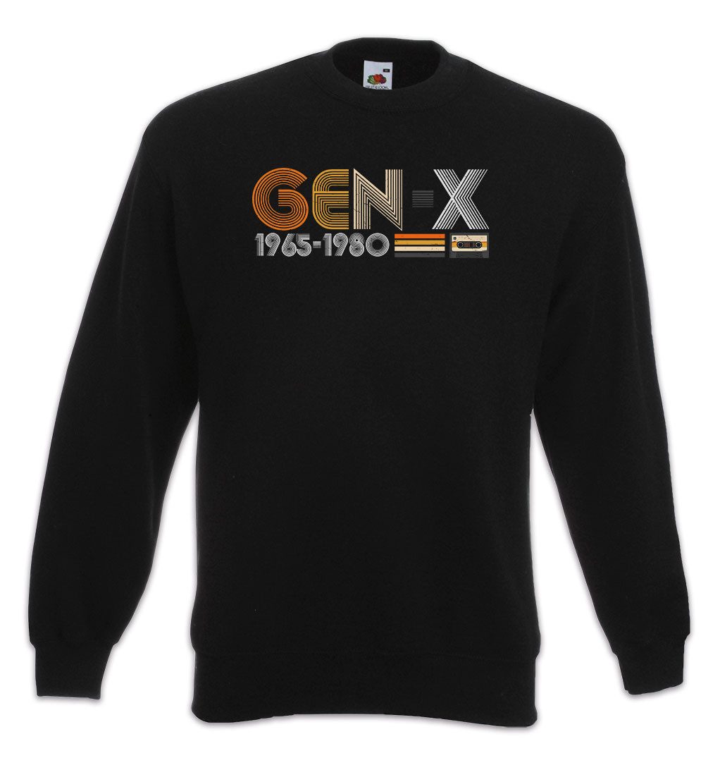 Sweatshirt Gen-X Sweatshirt Generation X Retro Vintage MC VHS 70s 80s Tape