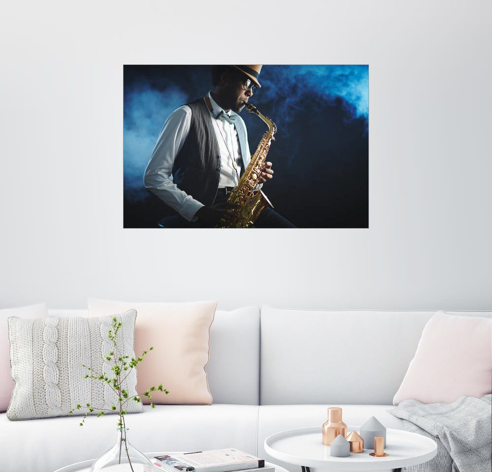 posterlounge-wandbild-saxophonist-hochqualitativer-direktdruck