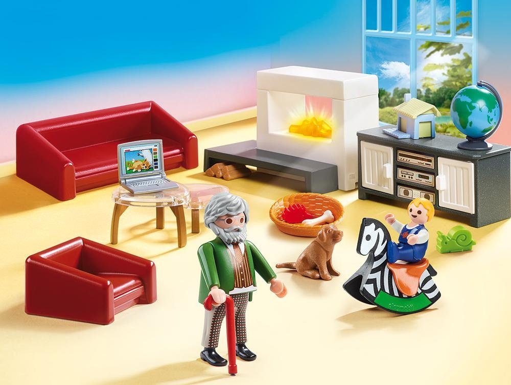 Playmobil® Gemütliches Wohnzimmer (70207), Dollhouse Konstruktions-Spielset, (36 St), Made in Germany