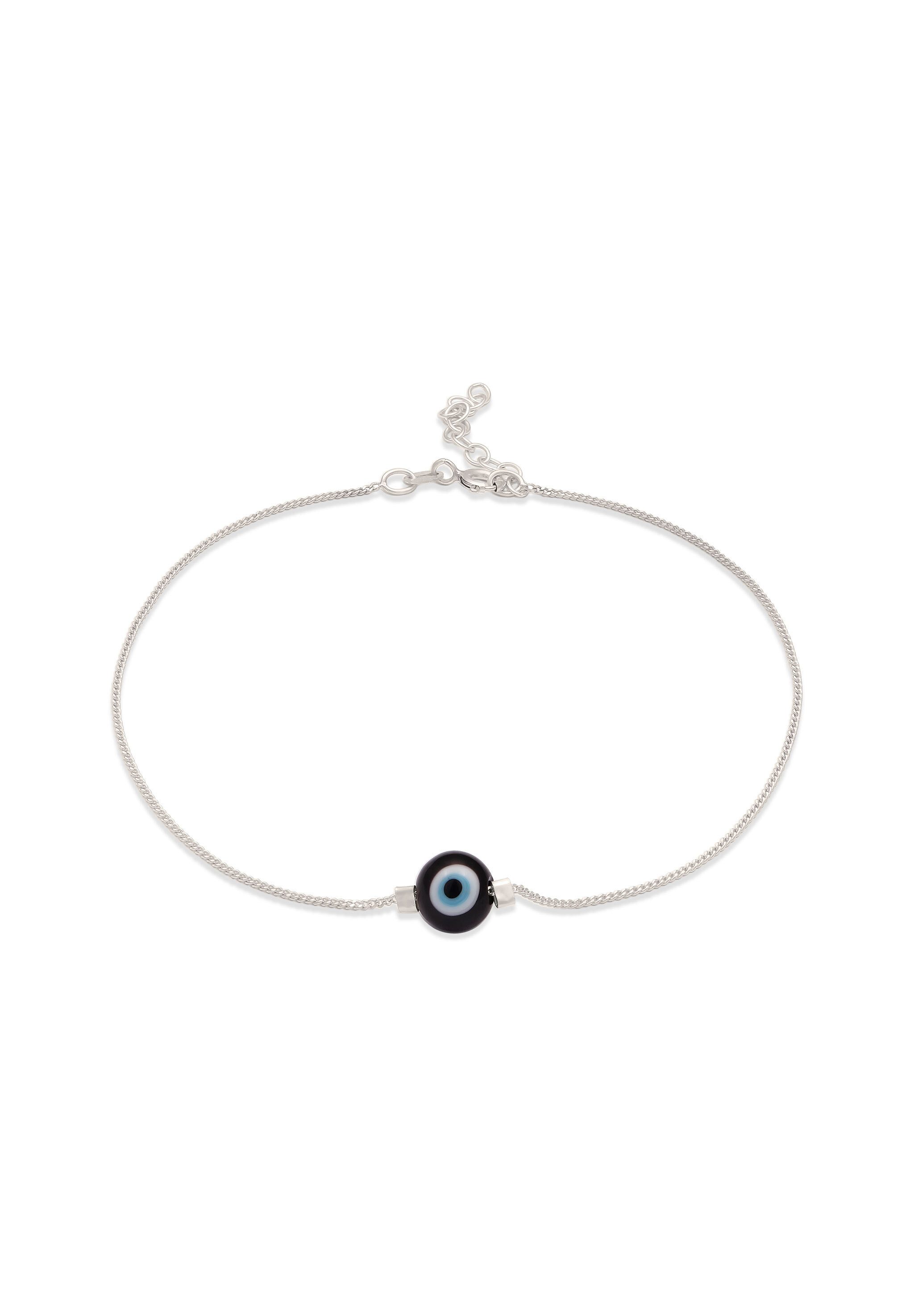 Elli Fußkette Evil Eye Glas Bead 925 Sterling Silber