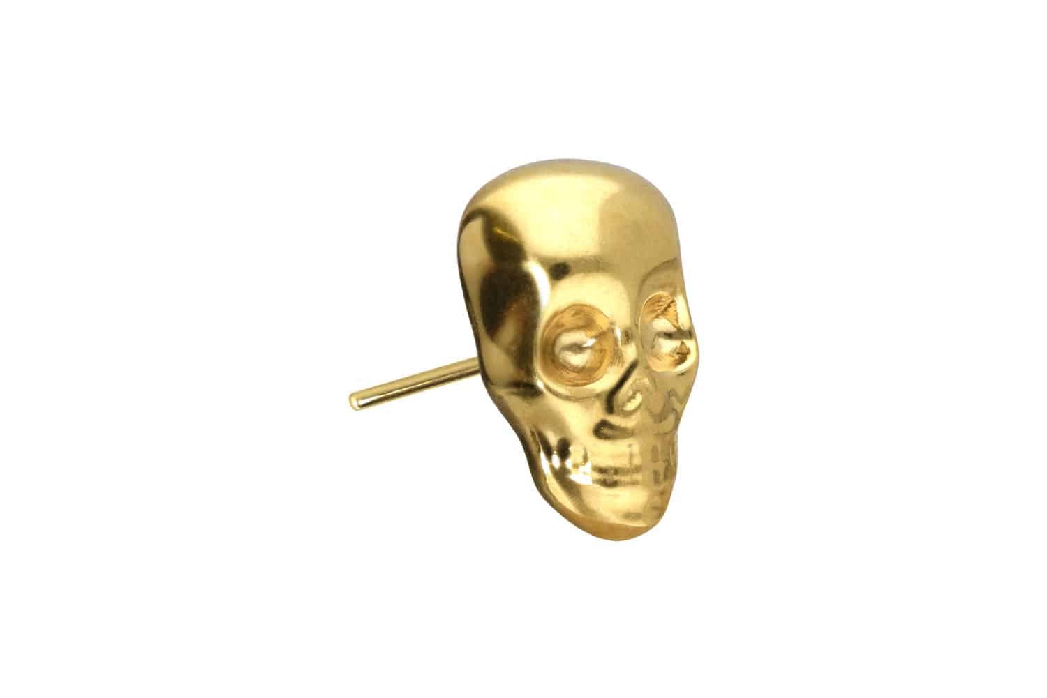 Piercing-Set Titan Aufsatz mit Push Pin TOTENKOPF