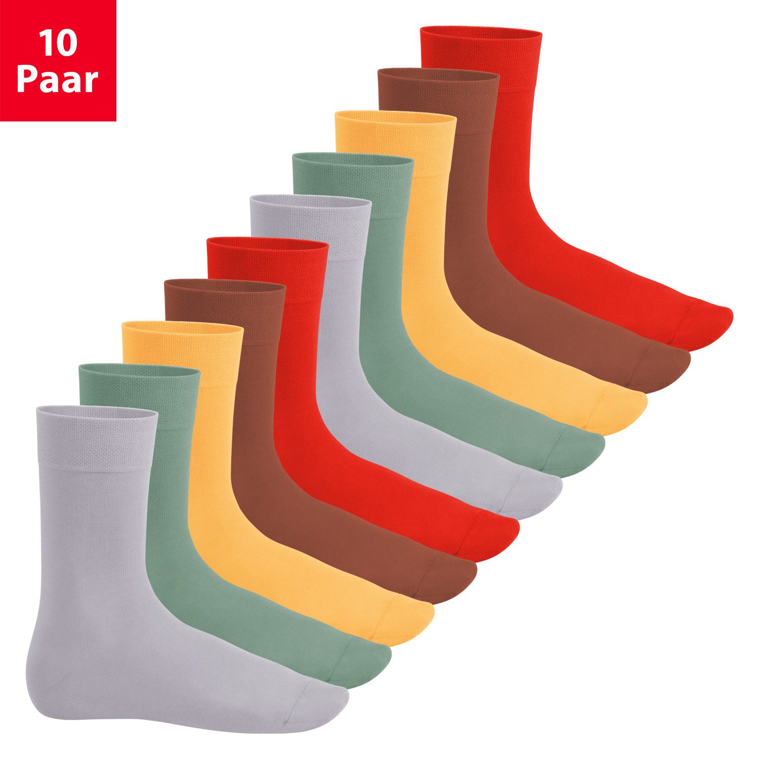 Footstar Basicsocken EVERYDAY! 10 PAAR Damen Herren Шкарпетки mit Baumwolle Basic Шкарпетки