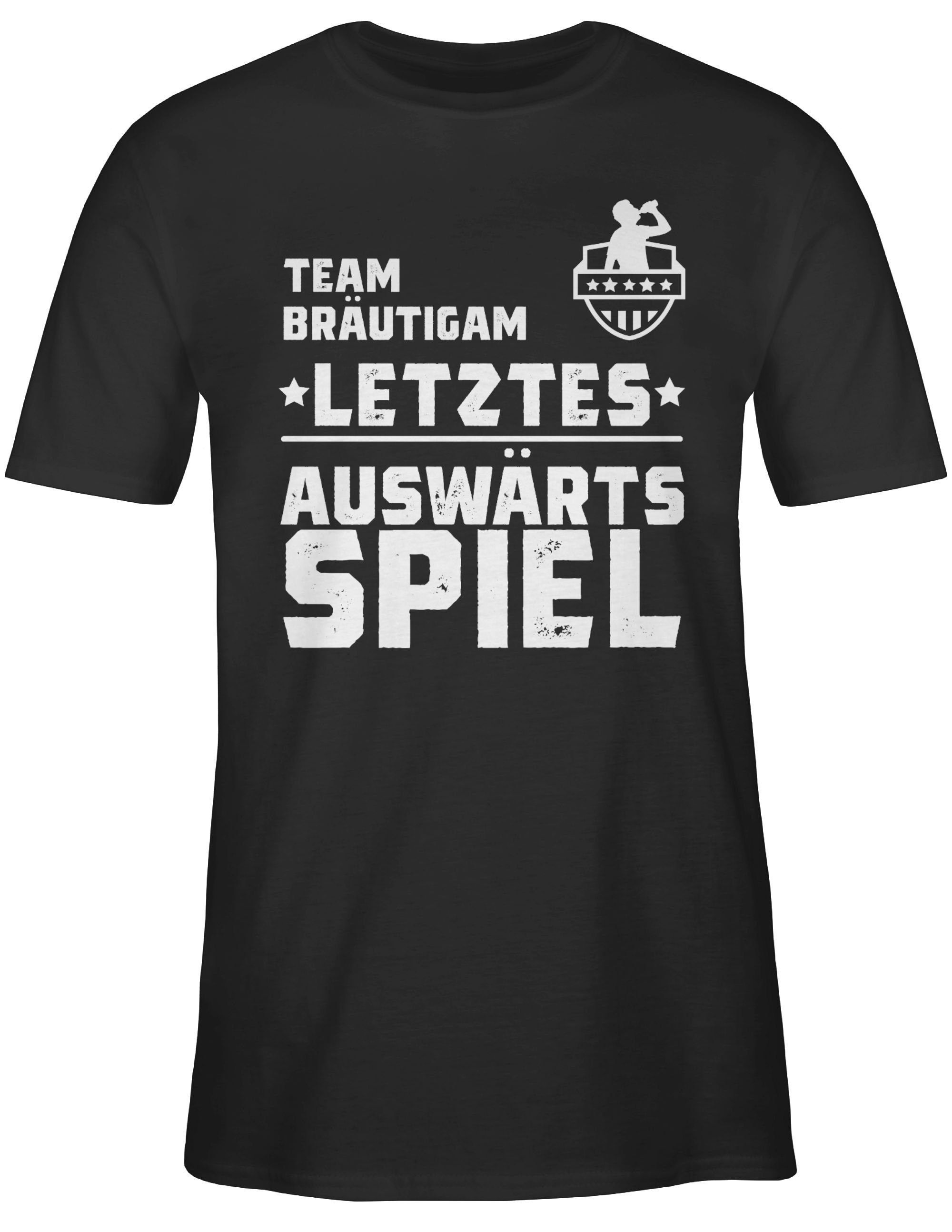 Shirtracer T-Shirt Team Bräutigam Letztes Auswärtsspiel JGA Auswärtstour I Junggesellenab JGA Männer