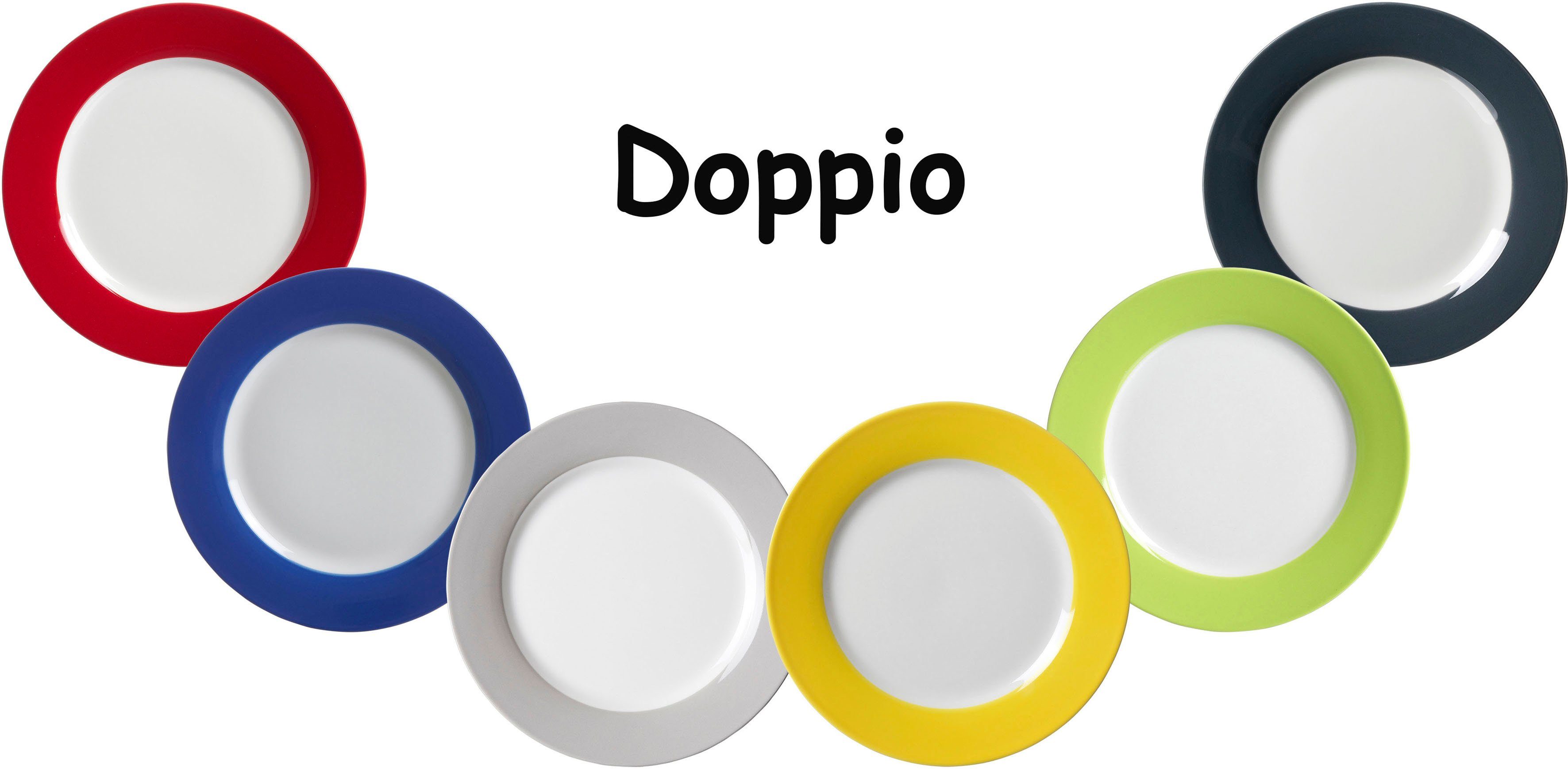 Ritzenhoff & Breker Tafelservice Doppio (8-tlg), 4 Personen, Porzellan, Teller Set, Geschirr-Set