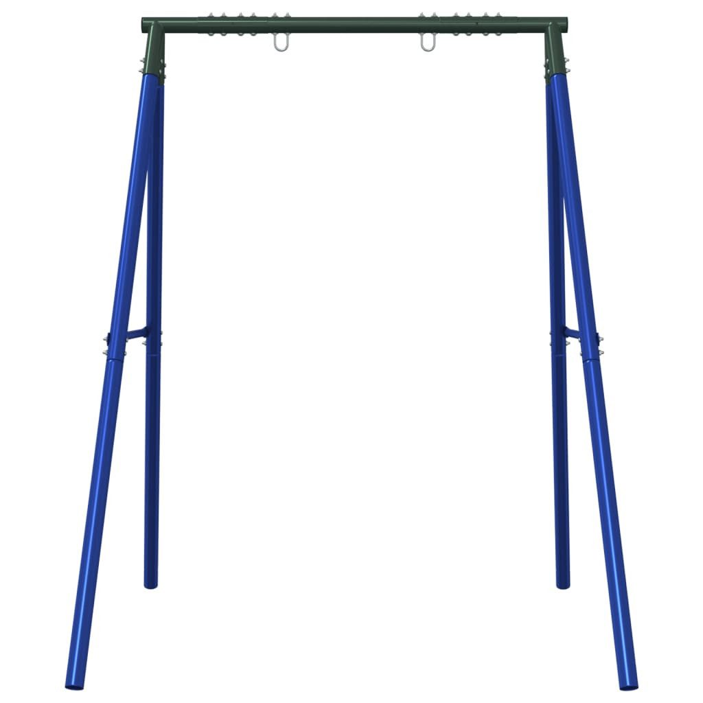 vidaXL Schaukelkombination 156 cm Schaukelgestell mit 2 Haken Blau Stahl