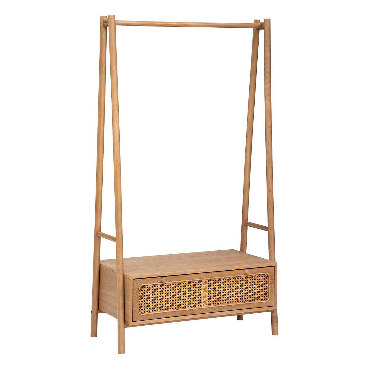 Atmosphera Créateur d'intérieur Schuhregal Garderobenständer mit Schuhablage TIRIA, Wiener Geflecht, 162 cm
