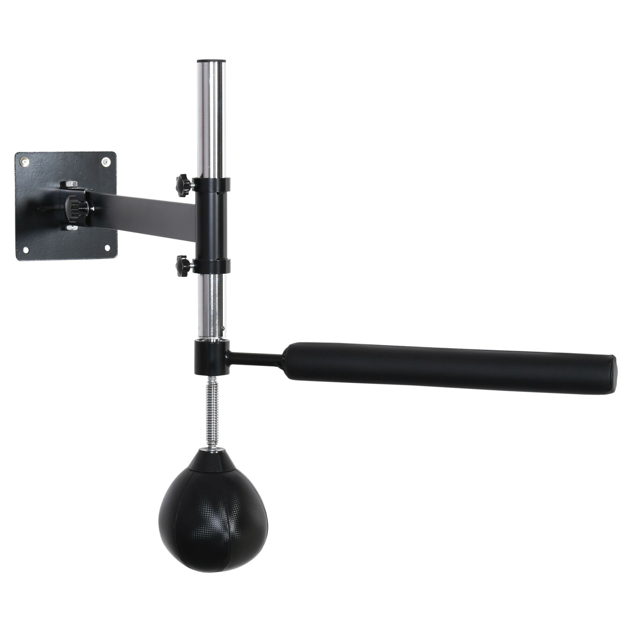 HOMCOM Standboxsack Boxtraining klappbar mit drehbarer Reflexstange Speedball (Wandhalterung, 1-tlg., Boxgestell), höhenverstellbar für Jugendliche und Erwachsene