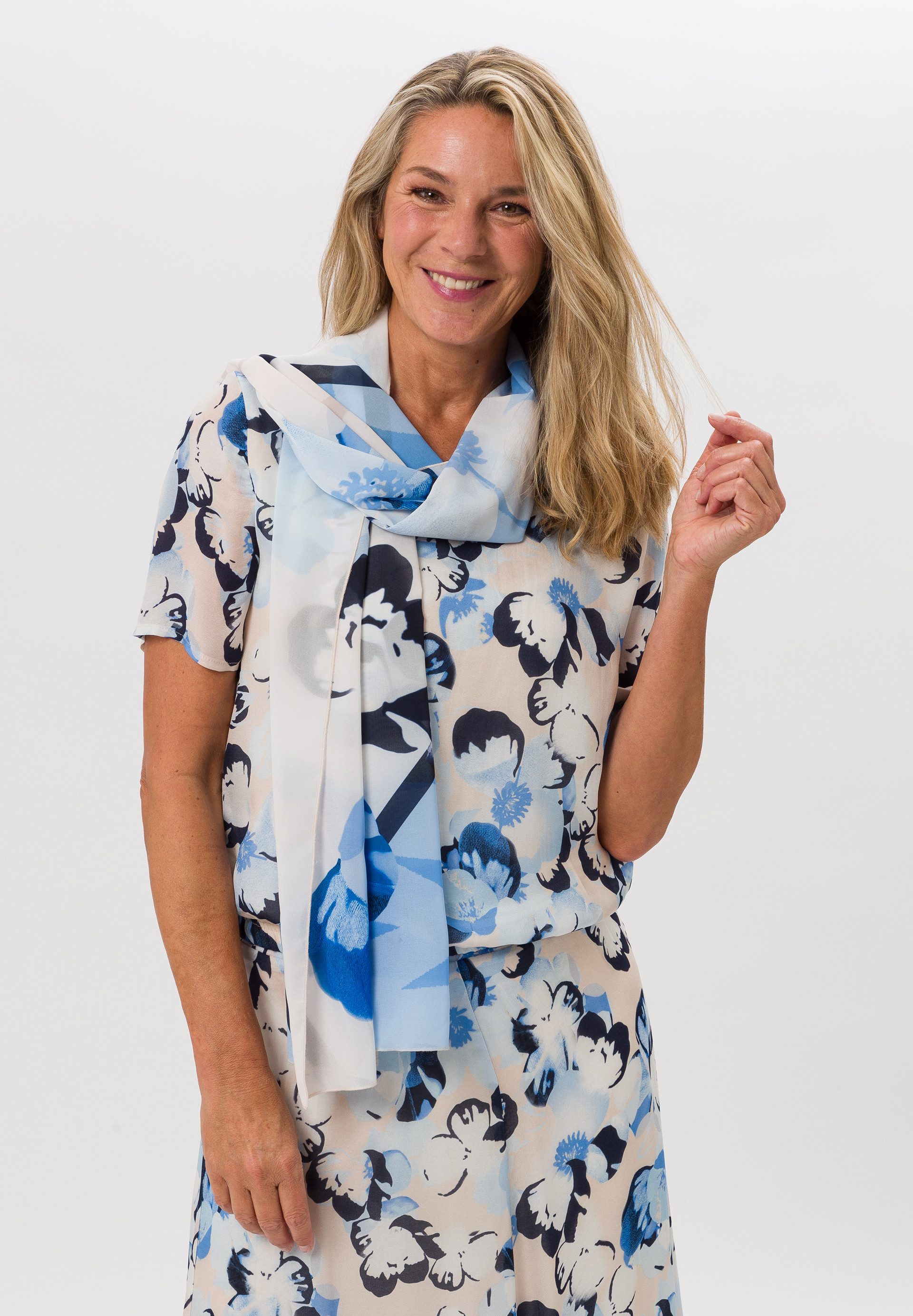 FRANK WALDER Halstuch mit modischem Print günstig online kaufen