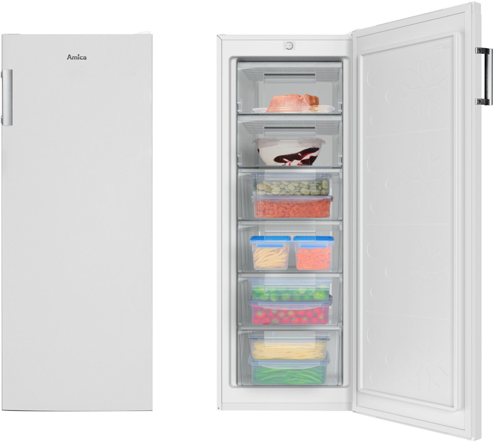 Amica Gefrierschrank GS 324 190 W, 144 cm hoch, 54 cm breit