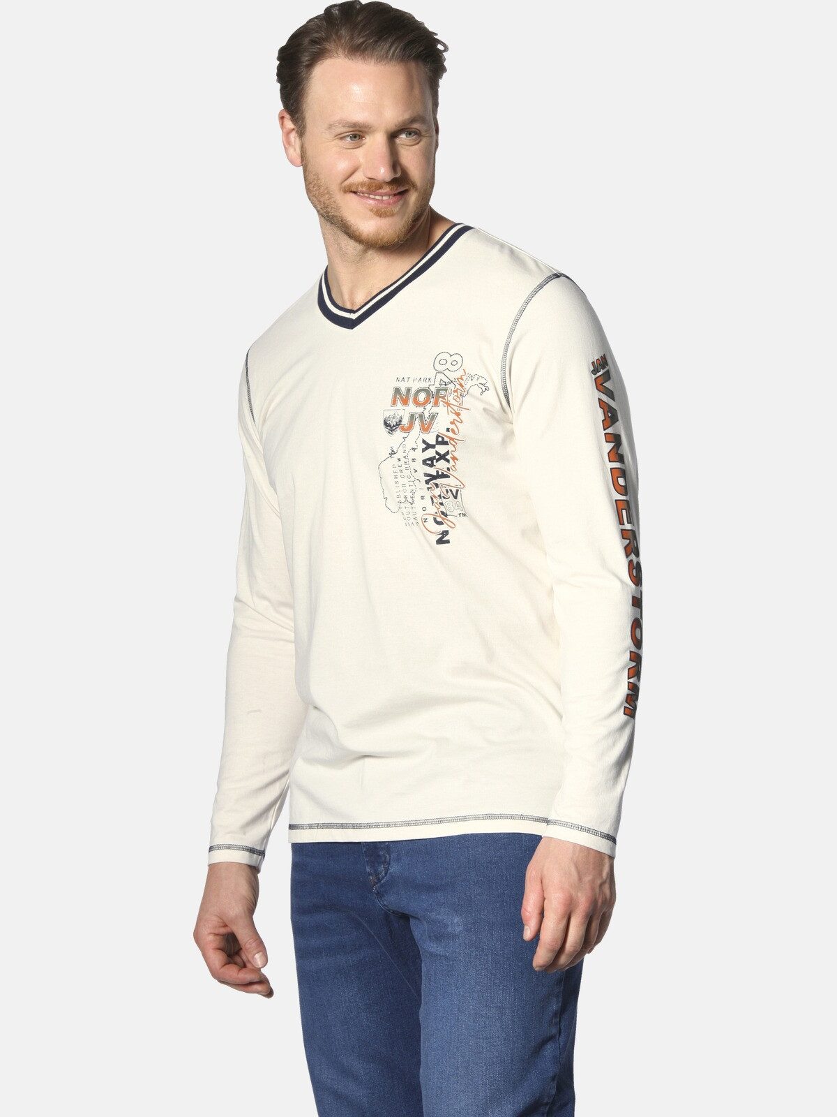 Jan Vanderstorm Langarmshirt RAGNHILD mit coolen günstig online kaufen