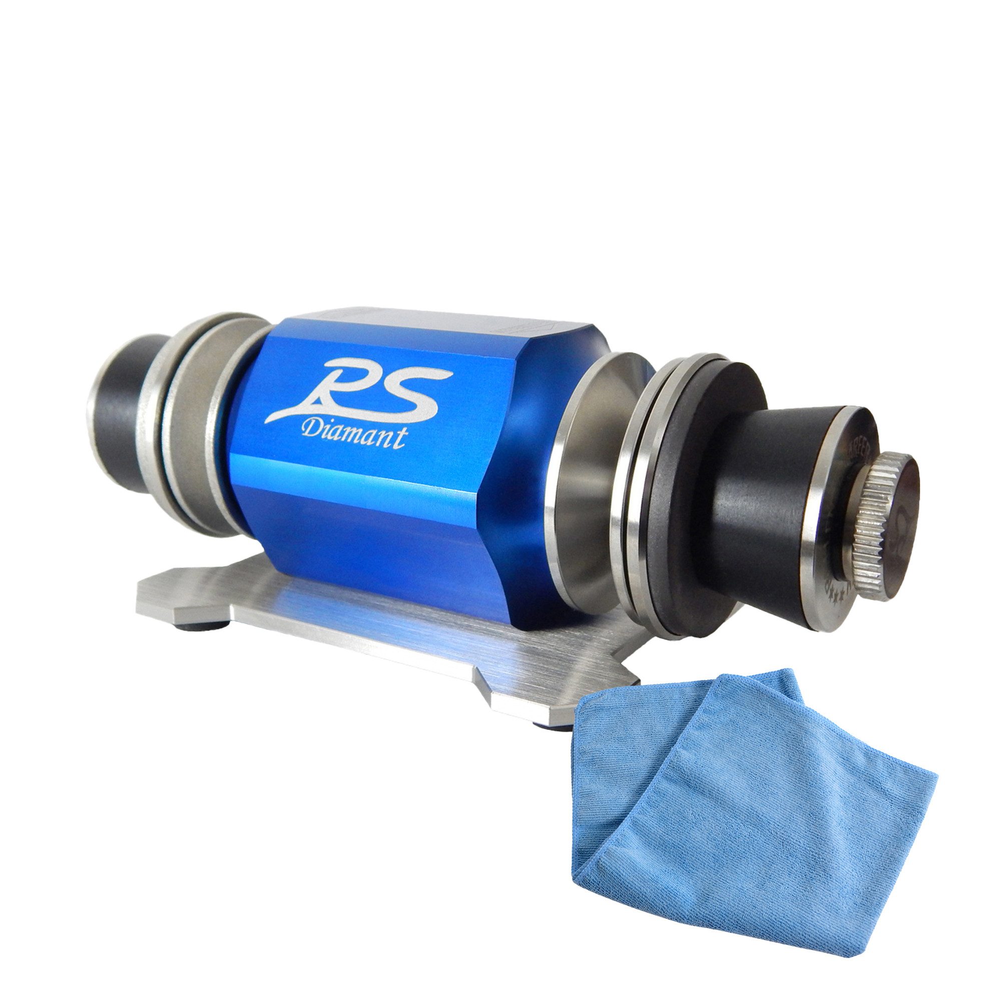 Duke-Handel Messerschärfer Rollenschärfer Messerschärfer Scherenschärfer inkl. Mikrofasertuch, 15,5° Grad ballig/konvex Schliff, Nass- und Trockenschliff