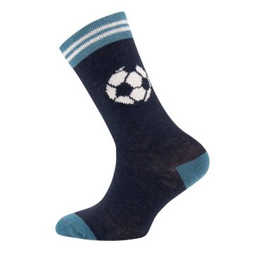 Ewers Socken Ewers 2er Pack Jungen Strümpfe Socken Fußball Türkis blau (2-Paar)