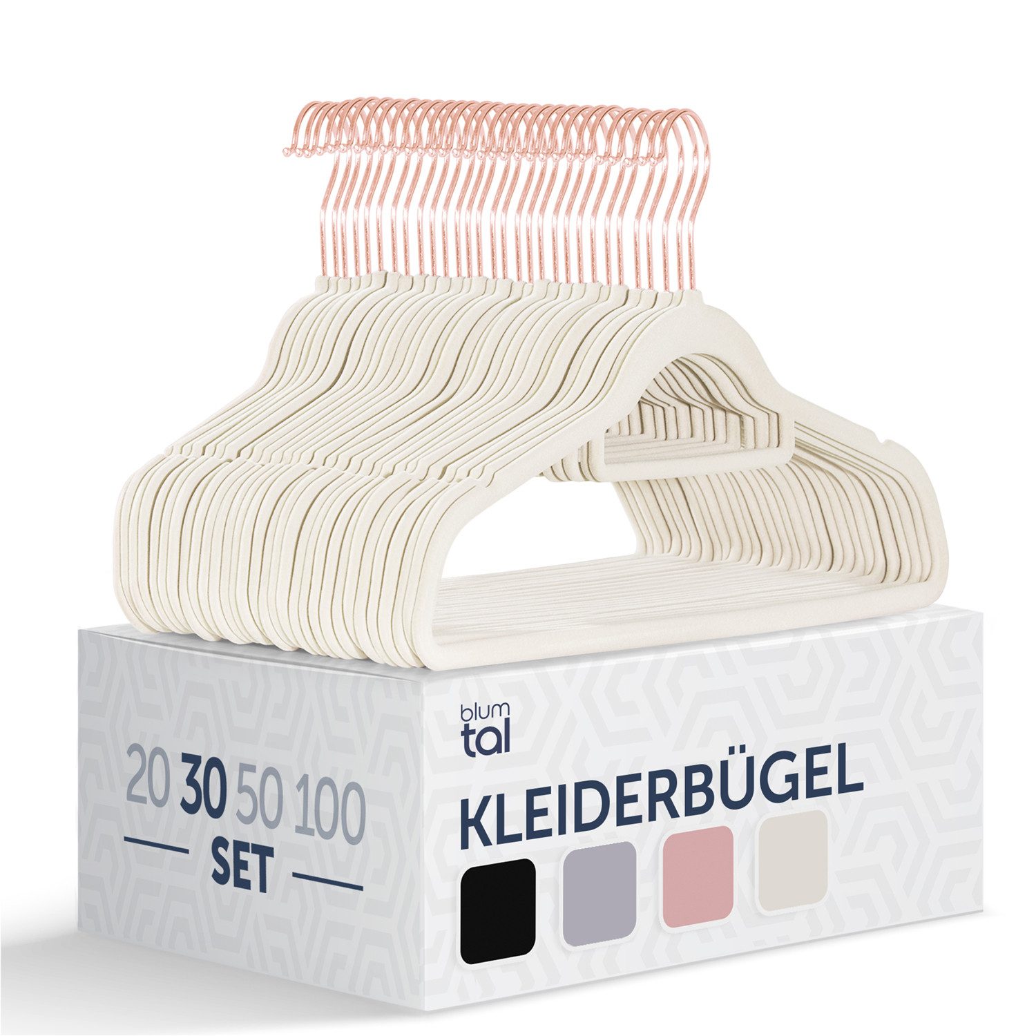 Blumtal Kleiderbügel Rutschfest - Samtoptik - Platzsparend, (30-tlg), Premi günstig online kaufen