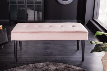 riess-ambiente Sitzbank BOUTIQUE 95cm rosa / schwarz (Einzelartikel, 1-St), Samt · Metall · Polster · Esszimmer · Schlafzimmer · Flur