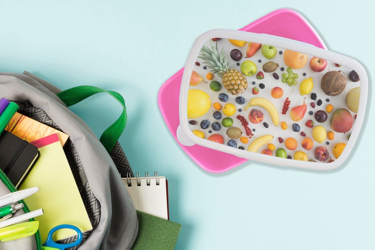 - Brotbox Sommer - Jahreszeiten, MuchoWow (2-tlg), Regenbogen Brotdose für Obst Mädchen, Kinder, - Lunchbox rosa Snackbox, Kunststoff Erwachsene, Kunststoff,