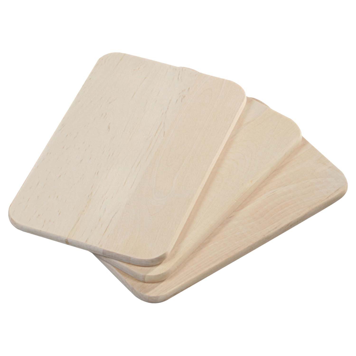 Kesper Frühstücksbrett 15 Stück Frühstücksbrettchen, Birkenholz - 23 x 15cm, Holz, (15-St), zum Brandmalen oder für eine Laser Gravur geeignet