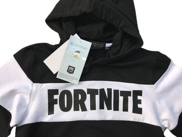 Fortnite Hoodie Epic Games FORTNITE Hoodie Sweatshirt mit Kapuze Schwarz - Weiß Kapuzensweatshirt Jugendliche + Erwachsene Gr. S M L XL