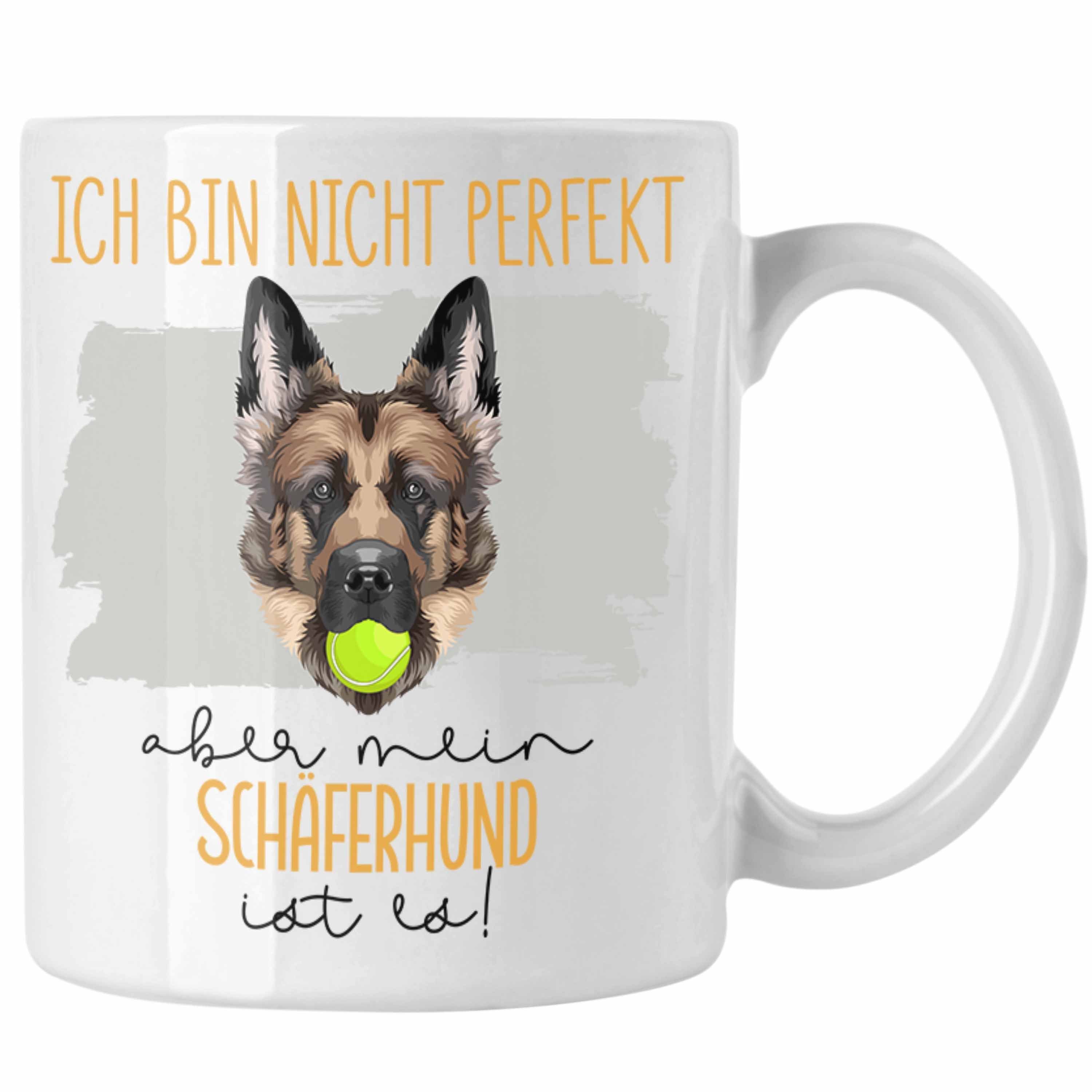 Trendation Tasse Schäferhund Besitzer Tasse Geschenk Lustiger Spruch Geschenkidee Besit Weiss