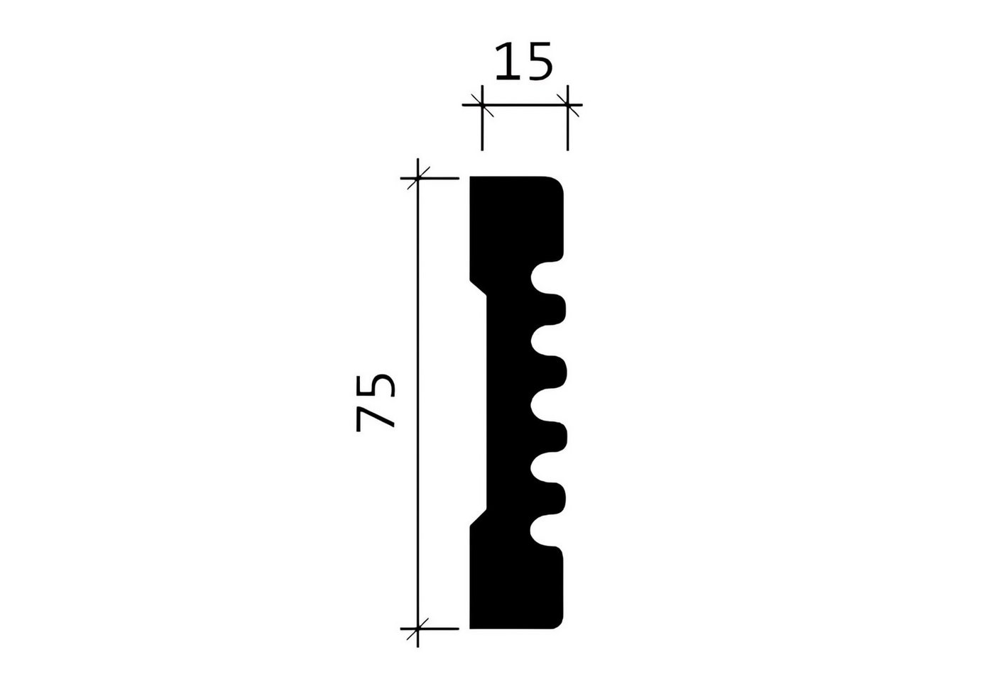 Thumbnail - Profhome Zierleiste 1 MUSTERSTÜCK S-151370 10 cm MUSTER der Wandleiste Zierleiste, Polyurethan Hartschaum, 1-St., 1 MUST...