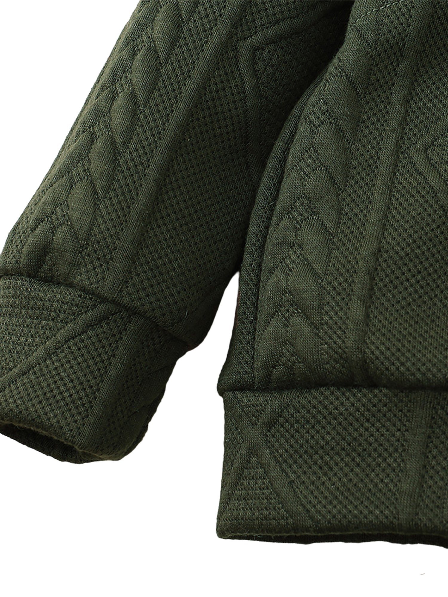 und mit für Grün Linien, Baby 2-tlg) schrägem Unisex Pullover Kapuze & elastischer Top Hose (Set, & Bund Hose Schnappverschluss Sinn Lapastyle