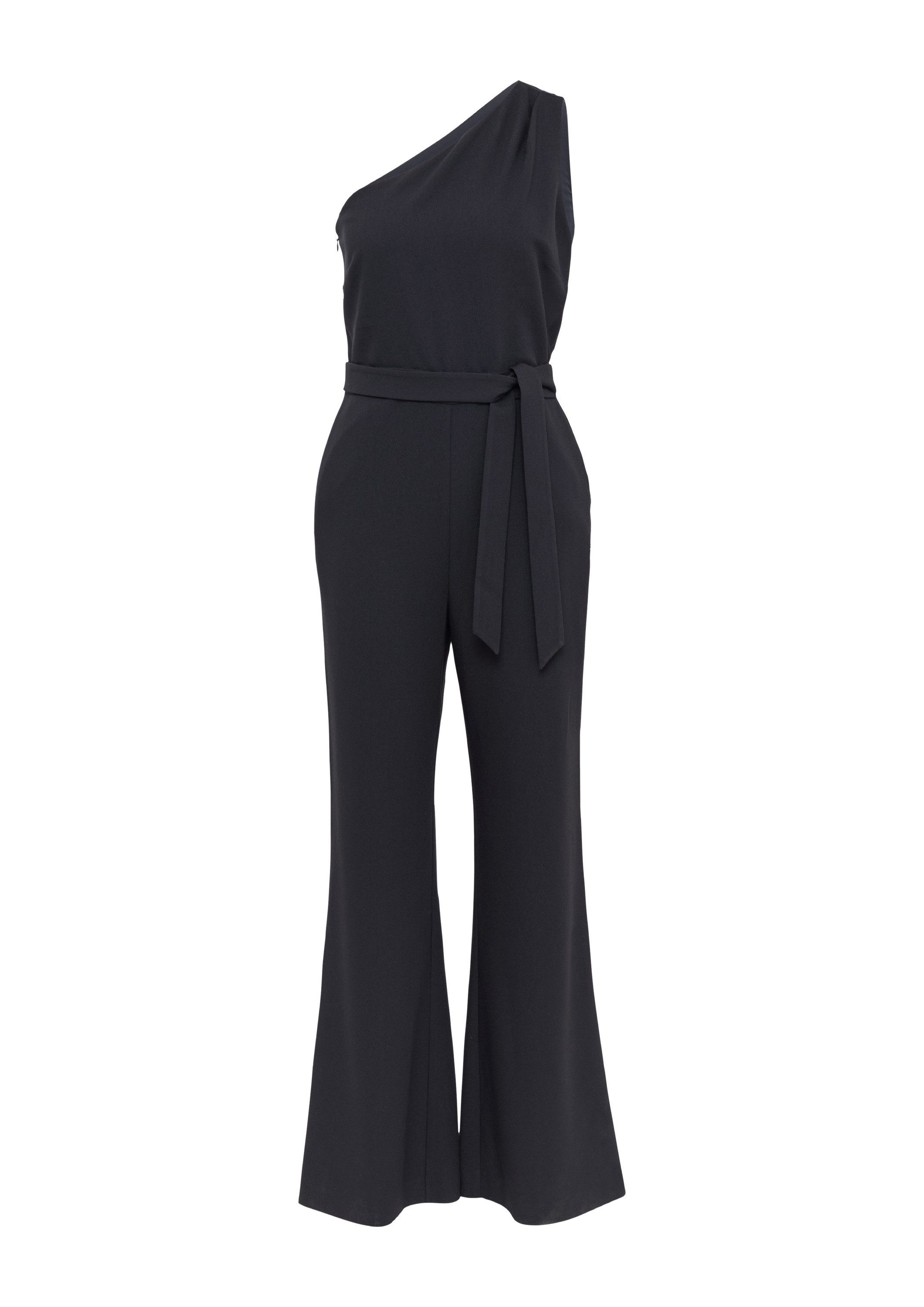 comma Jumpsuit Overall Festiver Oneshoulder-Overall aus Crêpe günstig online kaufen
