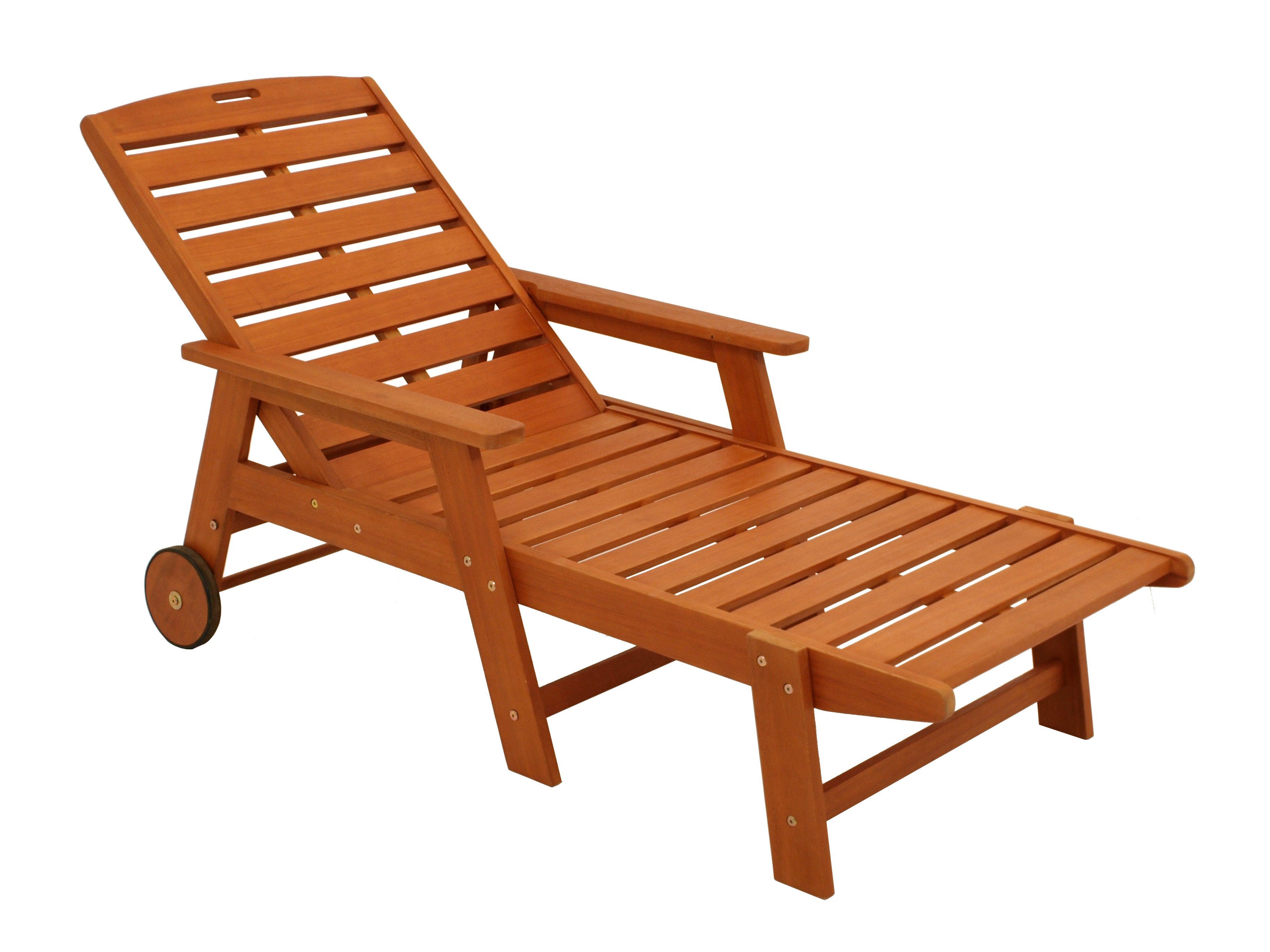 DEGAMO Gartenliege BARDOLINO, mit Rollen, Eukalyptus günstig online kaufen