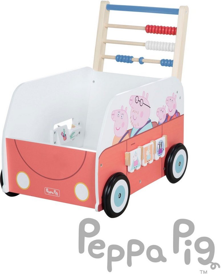 roba® Lauflernwagen Holzspielzeug, Peppa Pig, Fördert die motorischen  Fähigkeiten, die Kreativität und die Fantasie