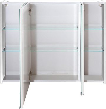 Schildmeyer Spiegelschrank Basic Breite 100 cm, 3-türig, Glaseinlegeböden, Made in Germany