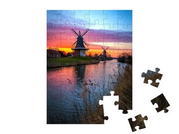 puzzleYOU Puzzle Zwillingsmühlen von Greetsiel, Ostfriesland, 48 Puzzleteile, puzzleYOU-Kollektionen Greetsiel