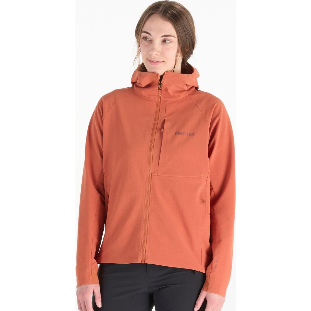 Marmot Outdoorjacke Wms Pinnacle Driclme Hoody Wetterfester Damen-Hoody für Klettern und Wandern, mit verstellbarer