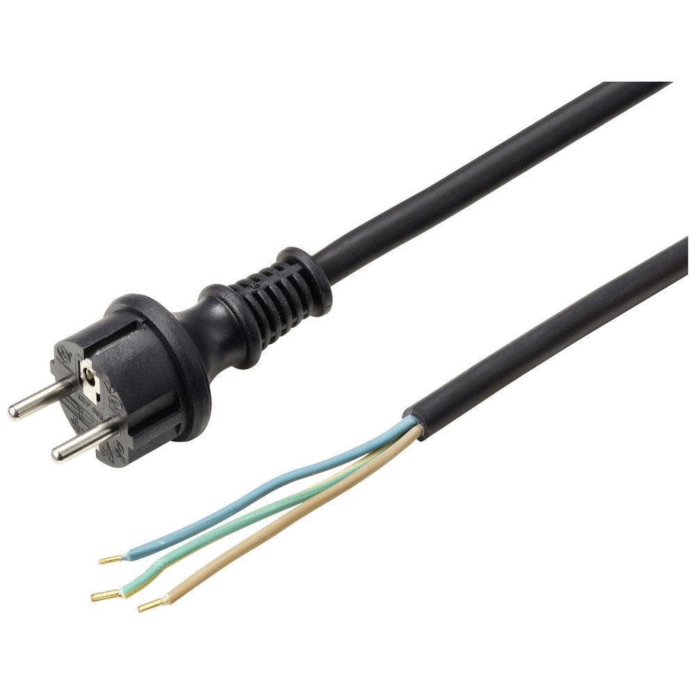 Sygonix Sygonix SY-6029112 Strom Anschlusskabel Schwarz 4.50 m Stromkabel, (450.00 cm)