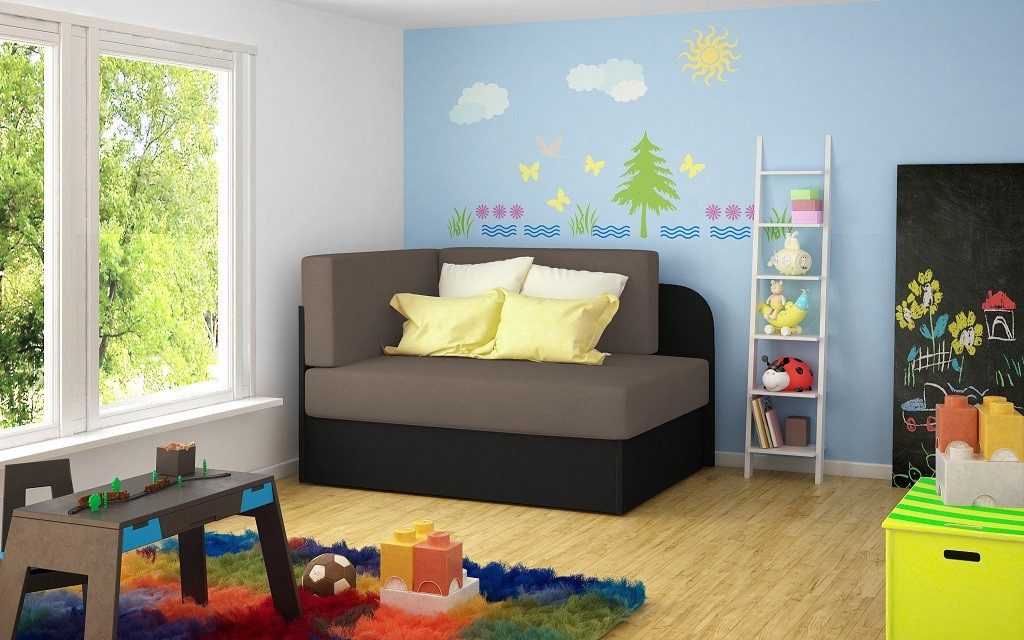 Xlmoebel Schlafsofa Kindersofa Ecksofa mit Schlaffunktion und Bettkasten, Schlafsofa 1 Teile, Made in Europa
