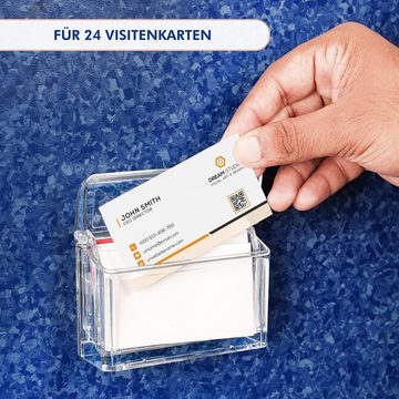 Kurtzy View Cover Acryl Kartenhalter - B10 x T3.4 x H7.3 cm, Acrylic Card Holder - Single Compartment