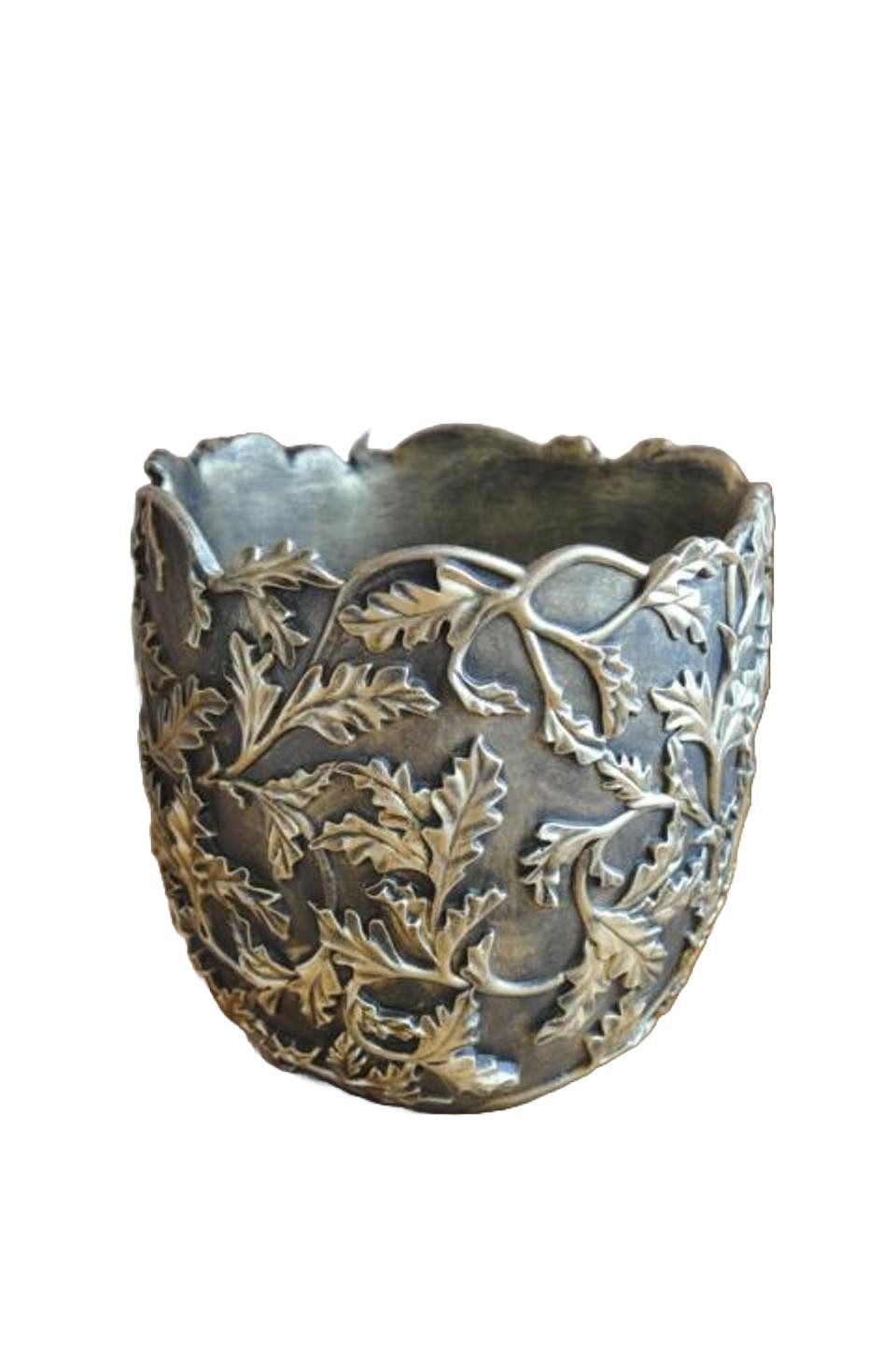 JVmoebel Blumentopf Designer Blumentopf Hand bemalt Topf Vase Übertopf Vase Blumentöpfe (1 St), Made in Europa